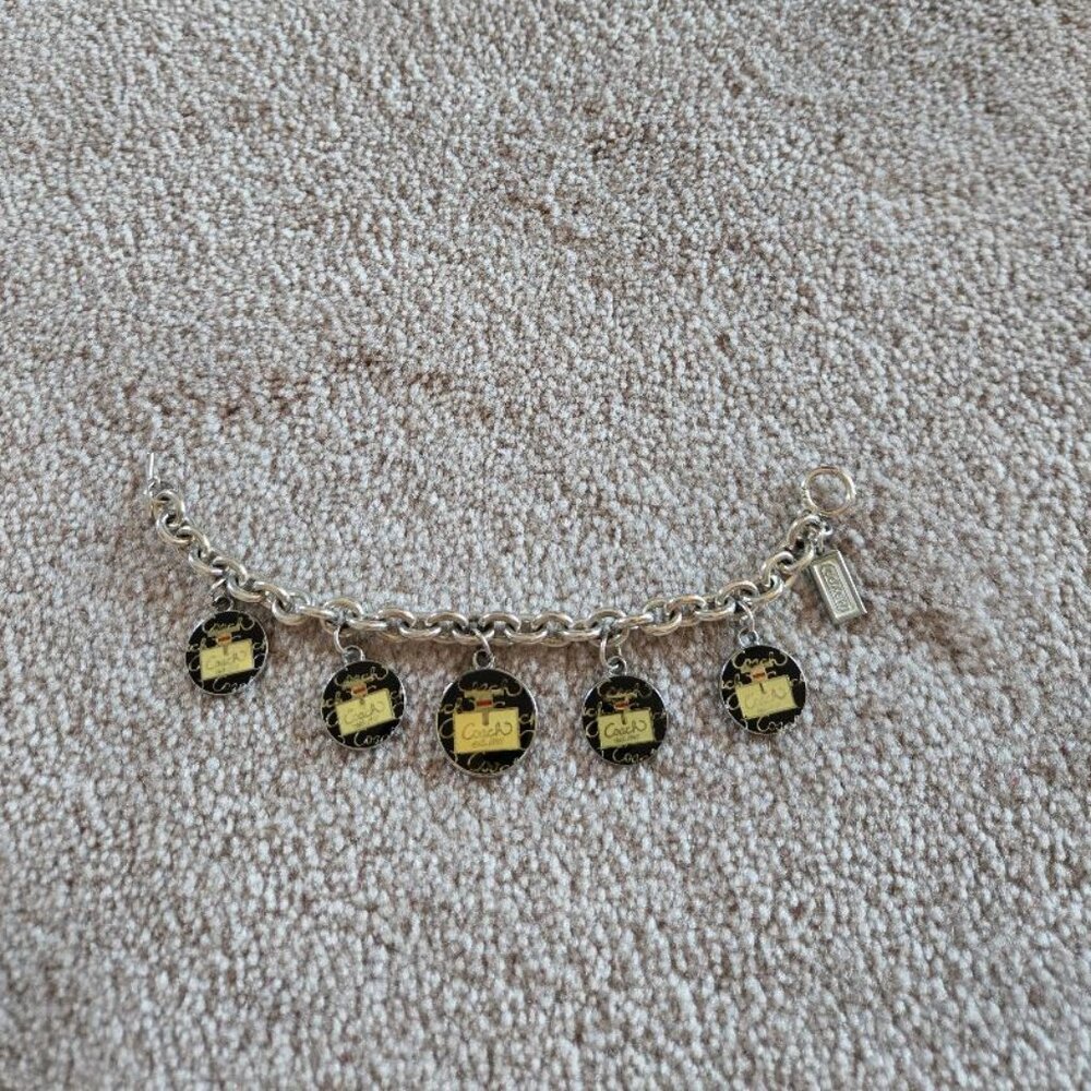 Coach vintage silver charm bracelet- unique